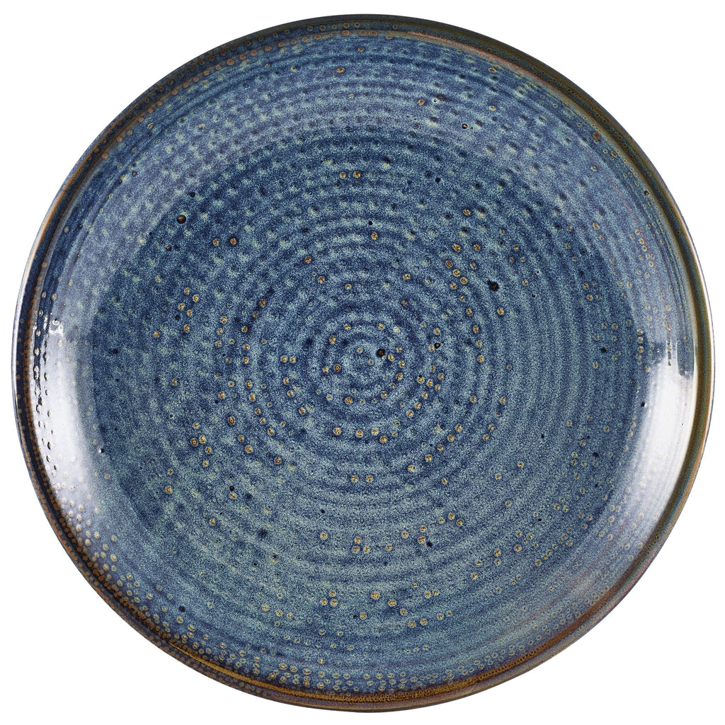 GenWare Terra Porcelain Deep Coupe Plates - 28cm - Aqua Blue