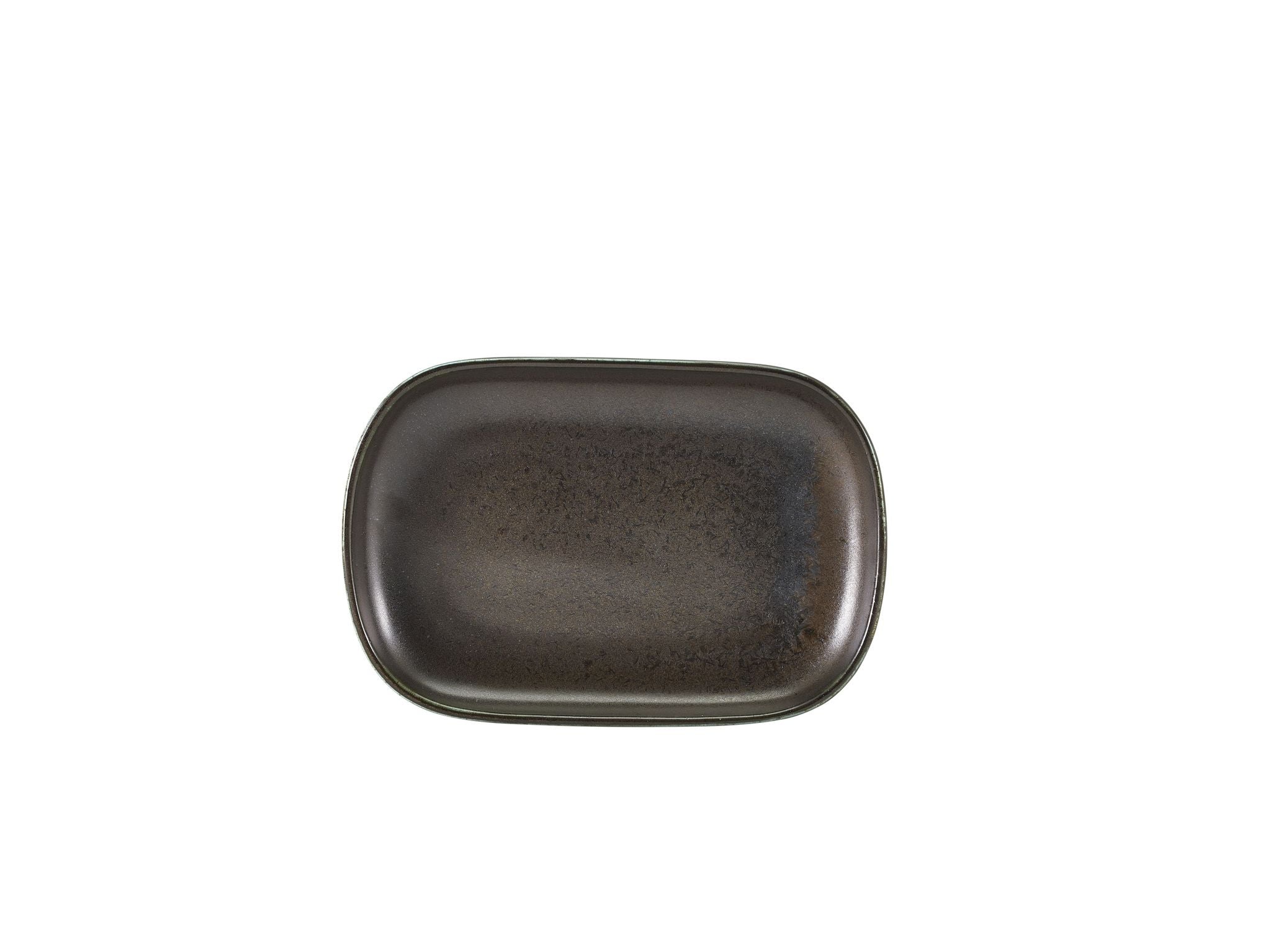 GenWare Terra Porcelain Rectangular Plates - 24cm - Cinder Black