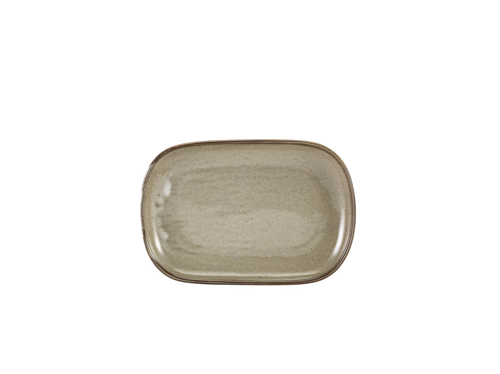 GenWare Terra Porcelain Rectangular Plates - 24cm - Smoke Grey
