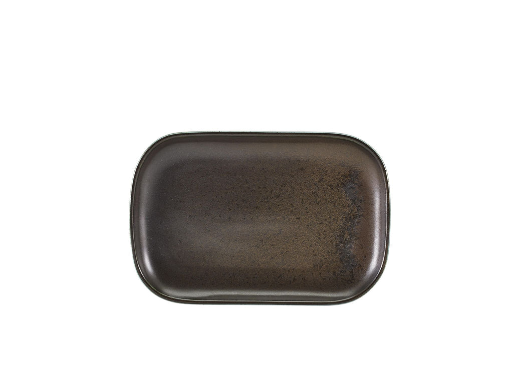 GenWare Terra Porcelain Rectangular Plates - 29cm - Cinder Black