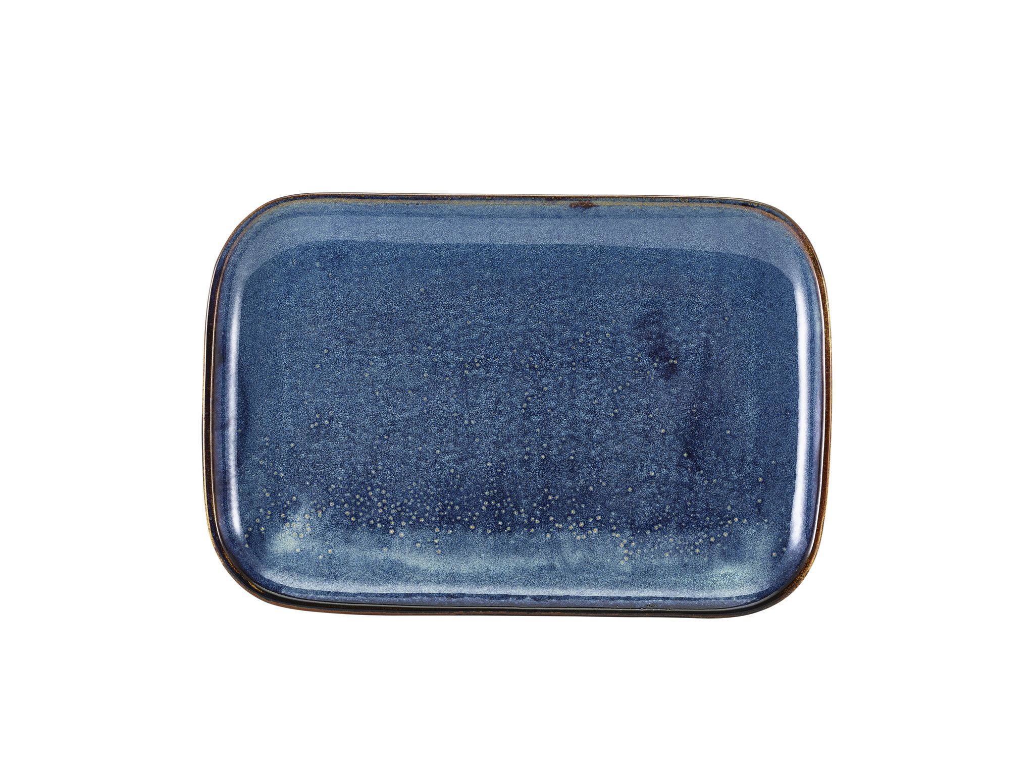GenWare Terra Porcelain Rectangular Plates - 34.5cm - Aqua Blue