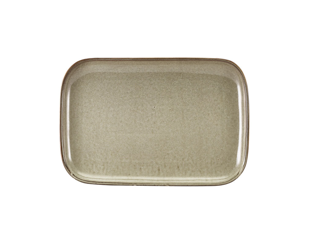 GenWare Terra Porcelain Rectangular Plates - 34.5cm - Smoke Grey
