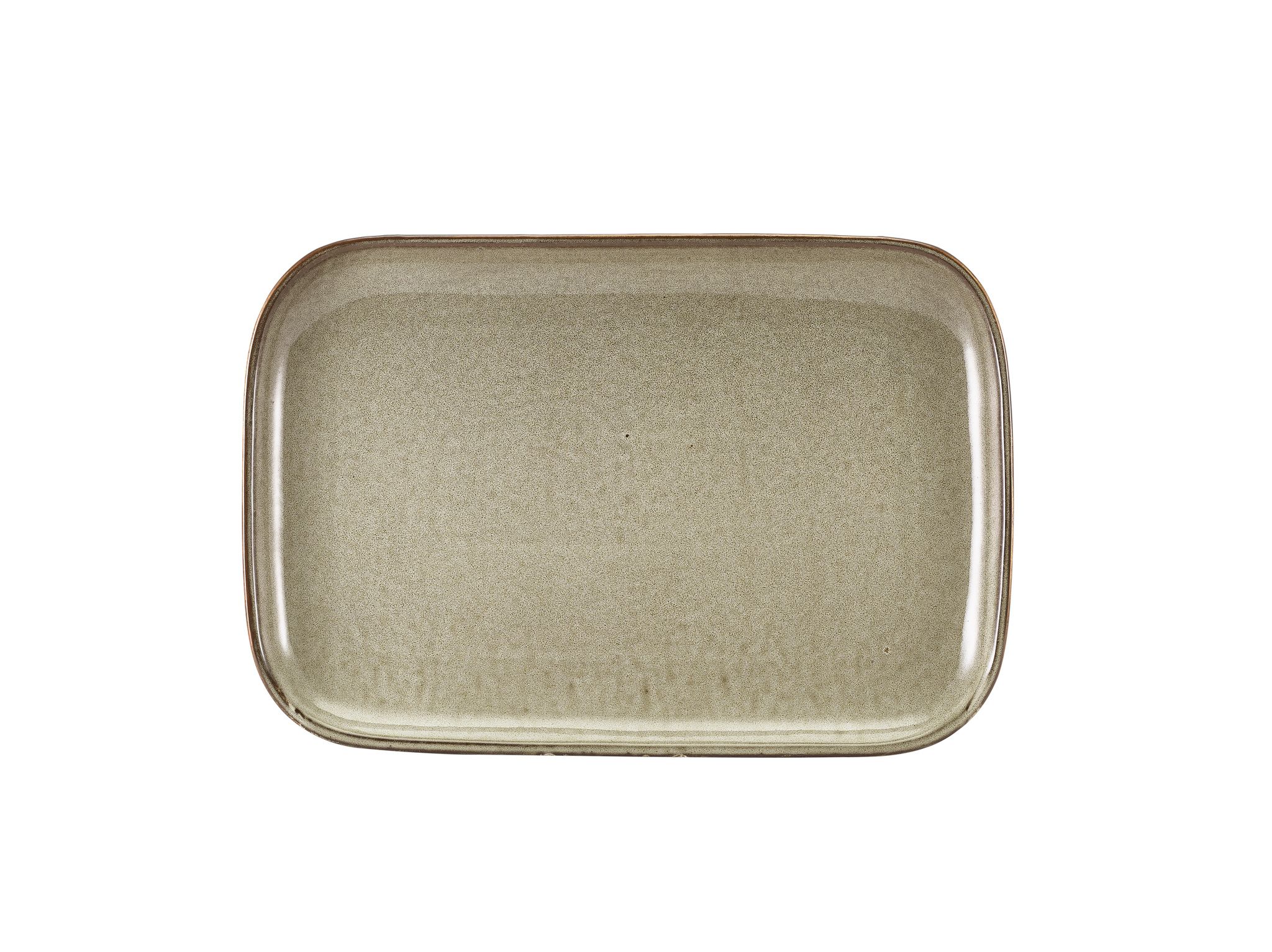 GenWare Terra Porcelain Rectangular Plates - 34.5cm - Smoke Grey