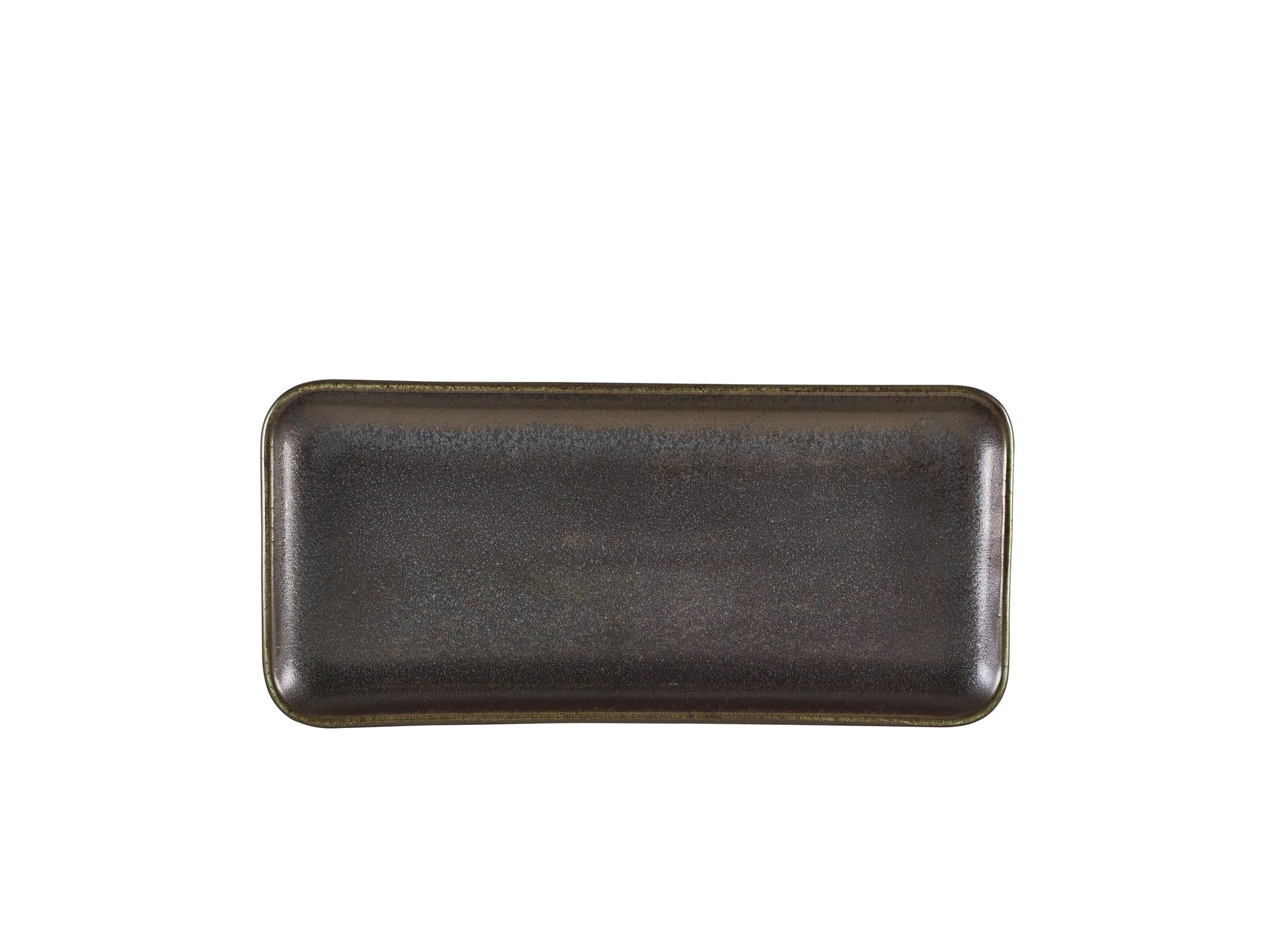 GenWare Terra Porcelain Narrow Rectangular Plates - 27cm - Cinder Black