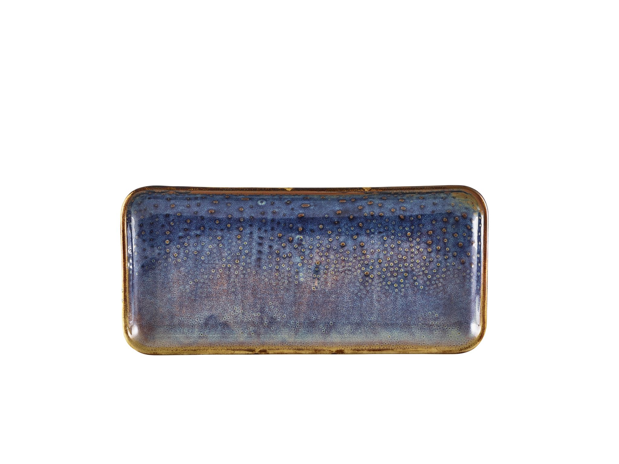 GenWare Terra Porcelain Narrow Rectangular Plates - 27cm - Aqua Blue