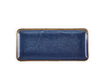 GenWare Terra Porcelain Narrow Rectangular Plates - 31cm - Aqua Blue