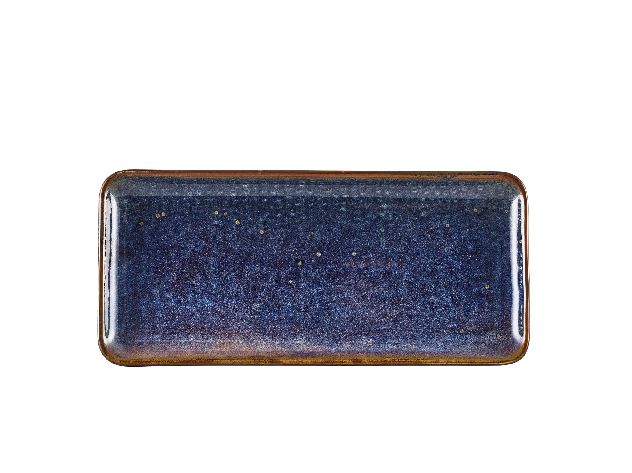 GenWare Terra Porcelain Narrow Rectangular Plates - 31cm - Aqua Blue