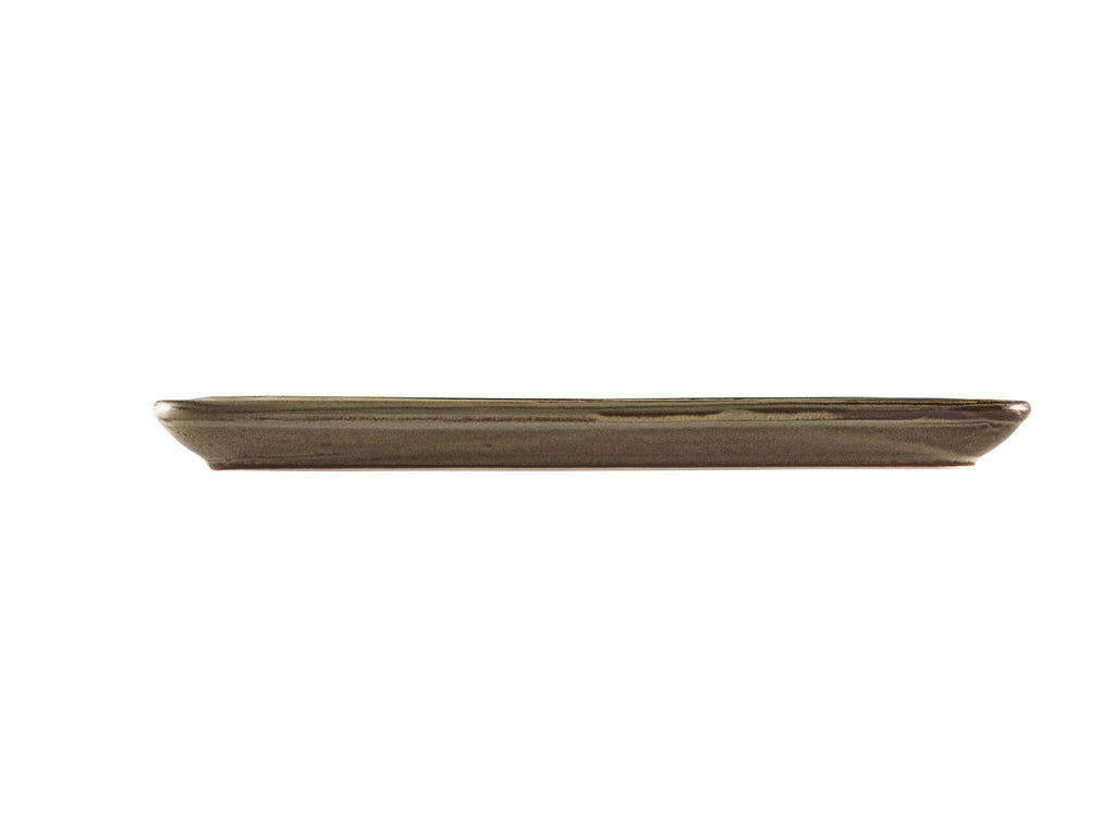 GenWare Terra Porcelain Narrow Rectangular Plates - 31cm - Smoke Grey