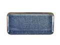 GenWare Terra Porcelain Narrow Rectangular Plates - 36cm - Aqua Blue