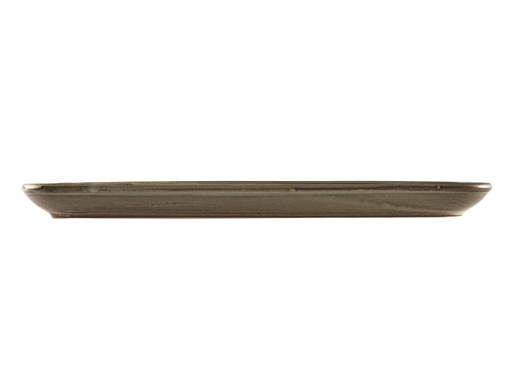 GenWare Terra Porcelain Narrow Rectangular Plates - 36cm - Smoke Grey