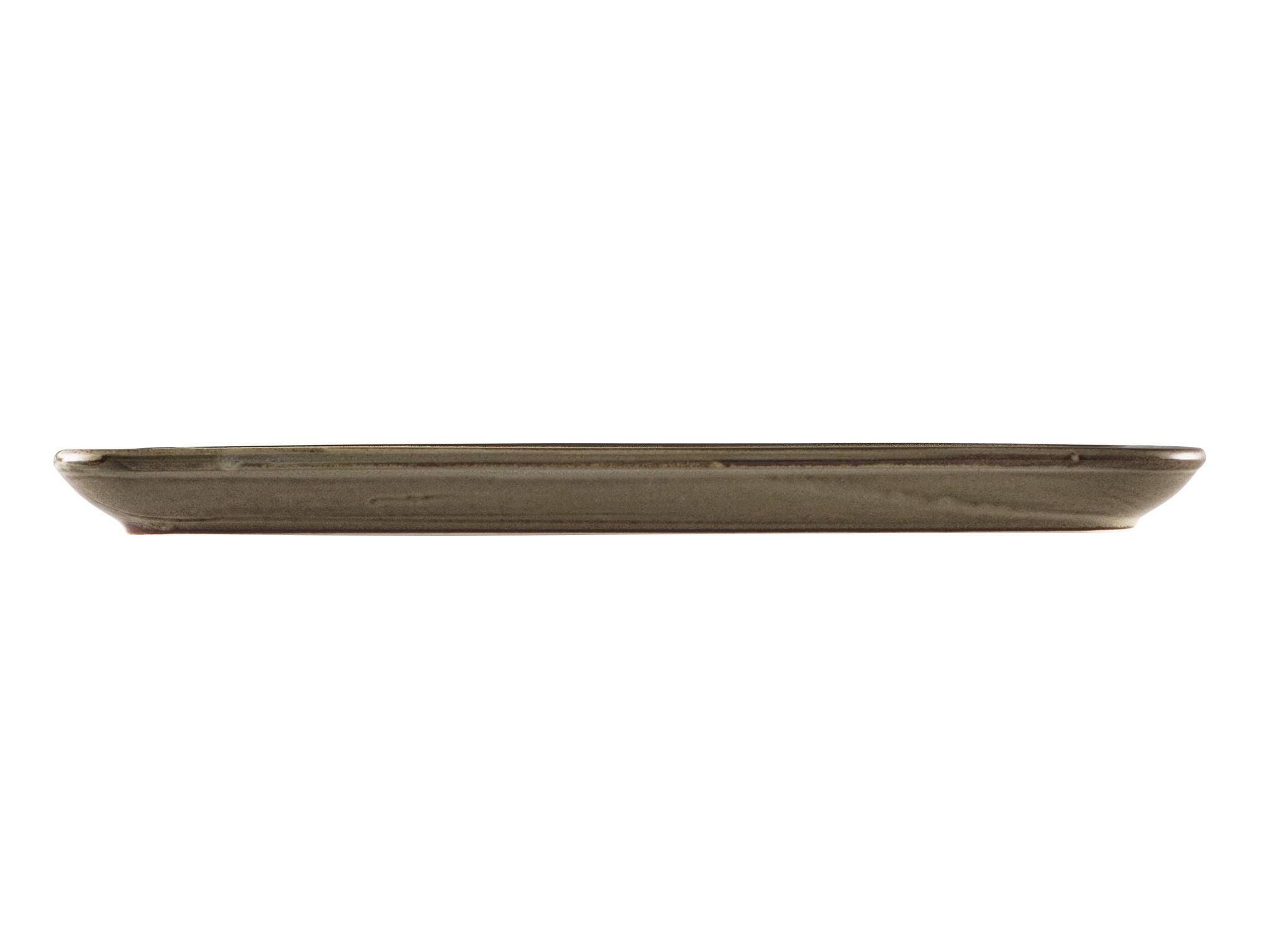 GenWare Terra Porcelain Narrow Rectangular Plates - 36cm - Smoke Grey