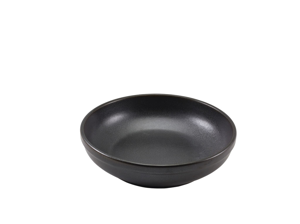 GenWare Terra Porcelain Coupe Bowls - 23cm - Cinder Black