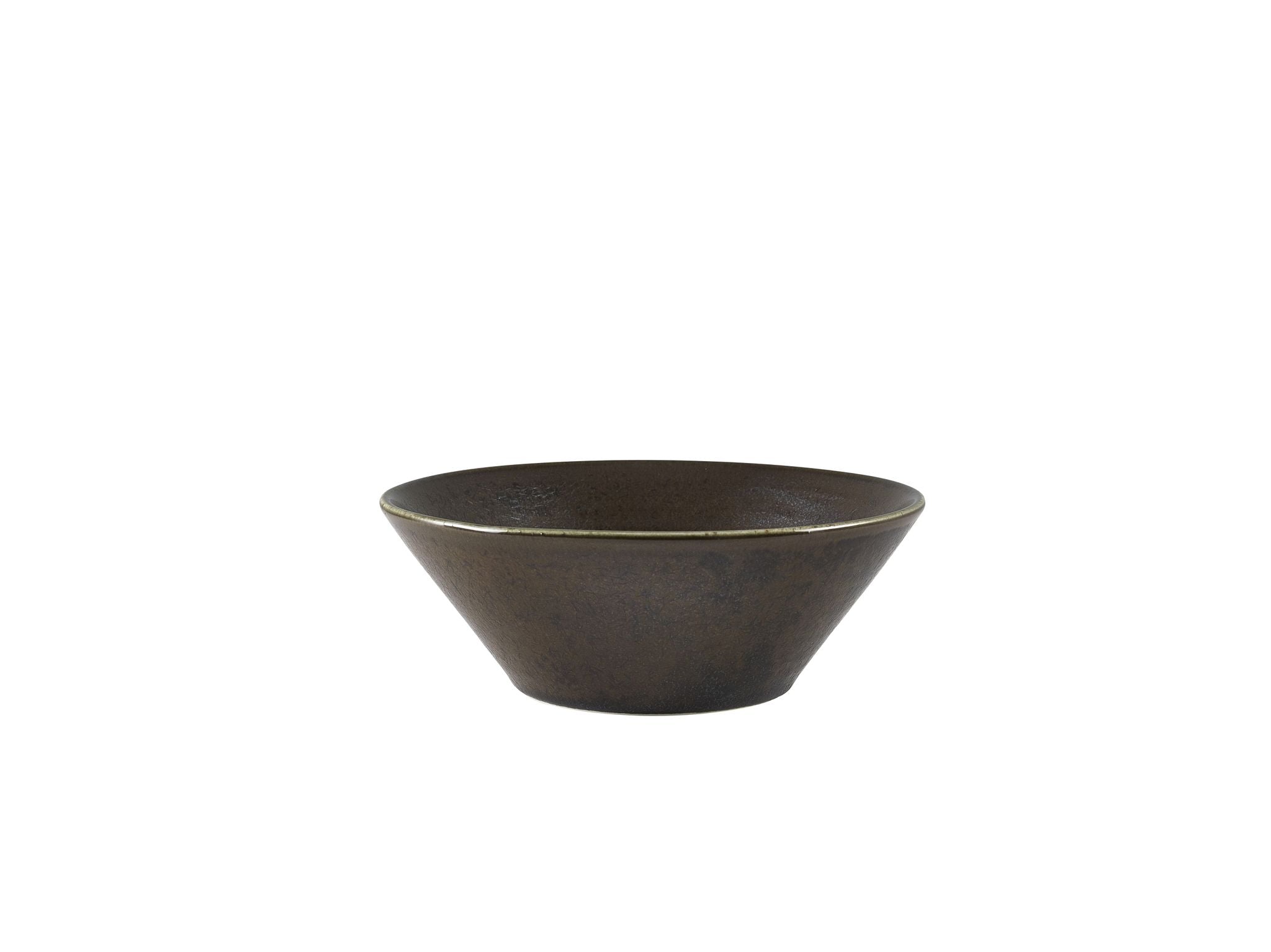 GenWare Terra Porcelain Conical Bowls - 16cm - Cinder Black