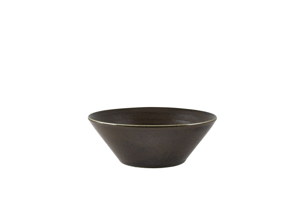 GenWare Terra Porcelain Conical Bowls - 16cm - Cinder Black