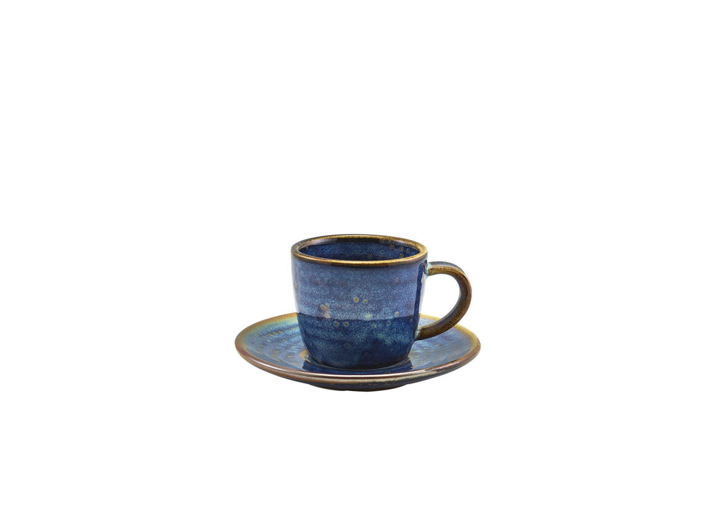 GenWare Terra Porcelain Espresso Cups - 90ml - Aqua Blue