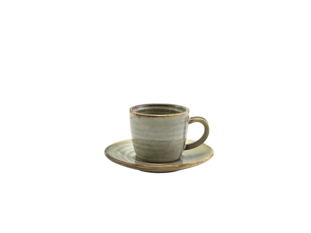 GenWare Terra Porcelain Saucers - 11.5cm - Smoke Grey