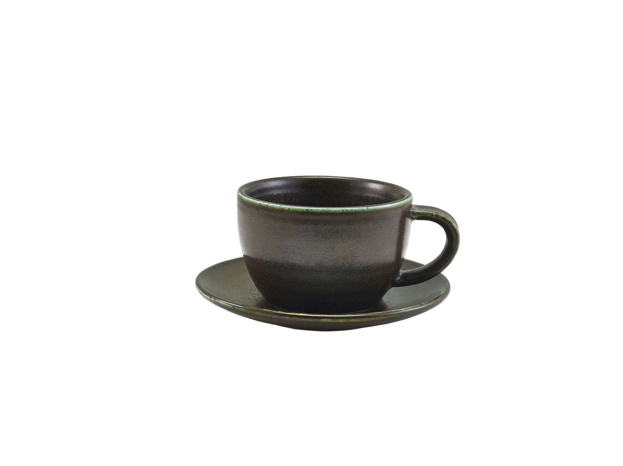 GenWare Terra Porcelain Saucers - 14.5cm - Cinder Black