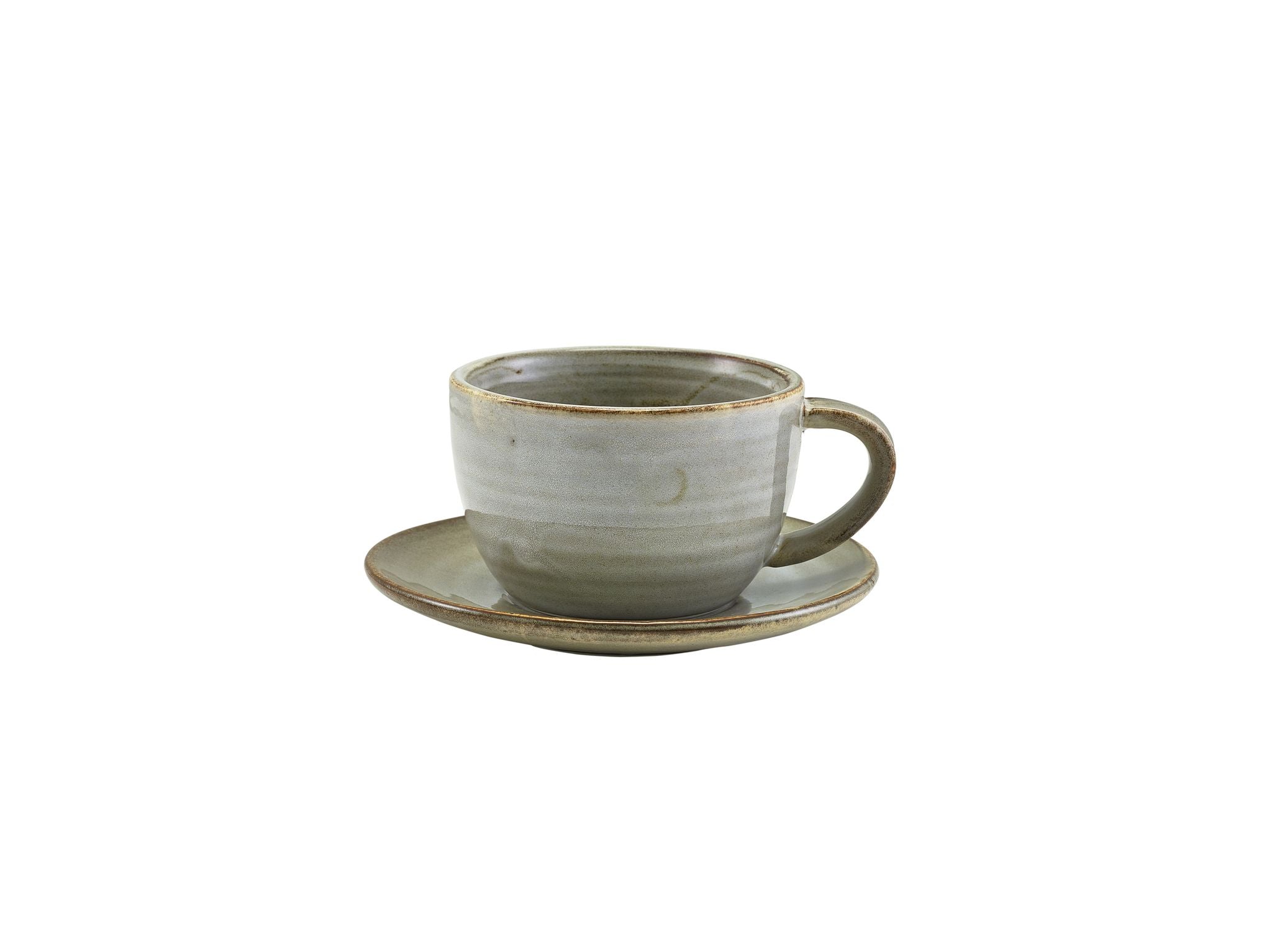 GenWare Terra Porcelain Saucers - 14.5cm - Smoke Grey