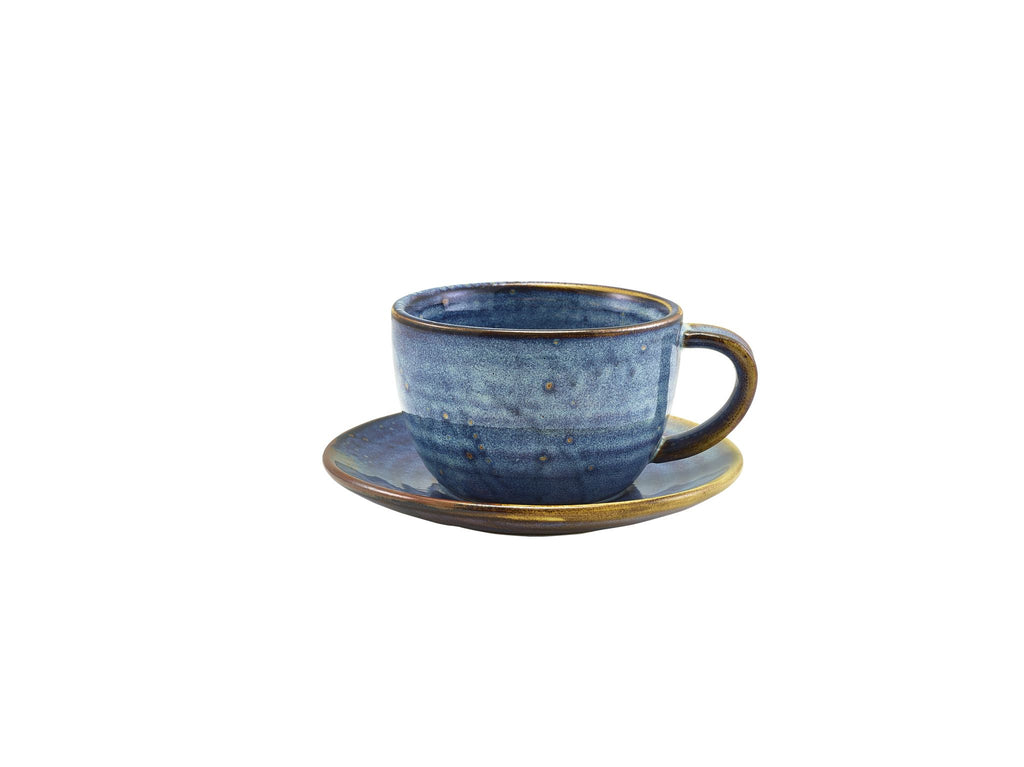 GenWare Terra Porcelain Coffee Cups - 285ml - Aqua Blue