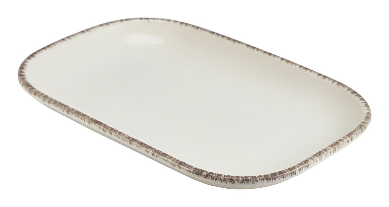 GenWare Terra Stoneware Rectangular Plates - 29cm - Sereno Grey