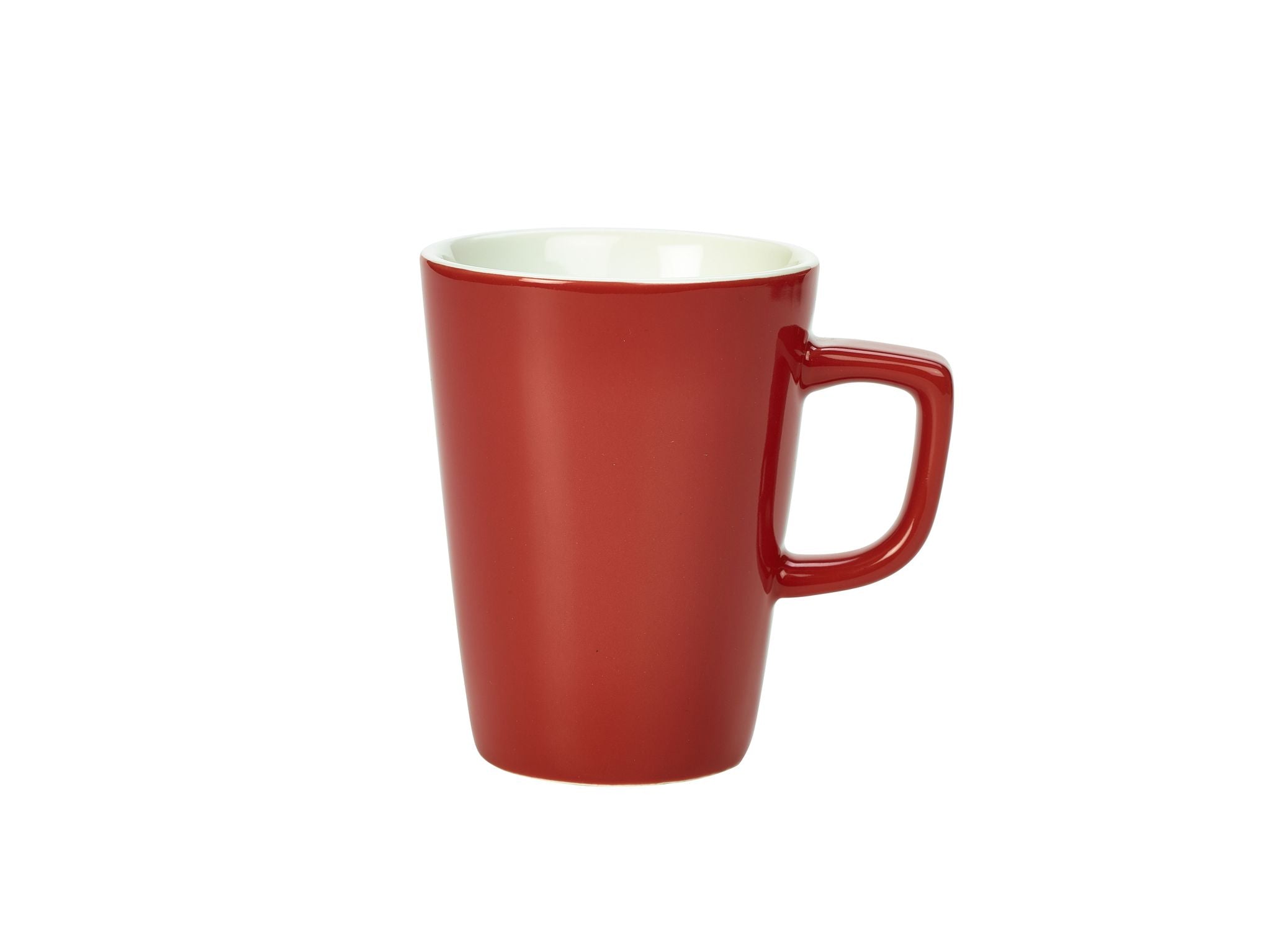 GenWare Porcelain Latte Mugs - 340ml - Red