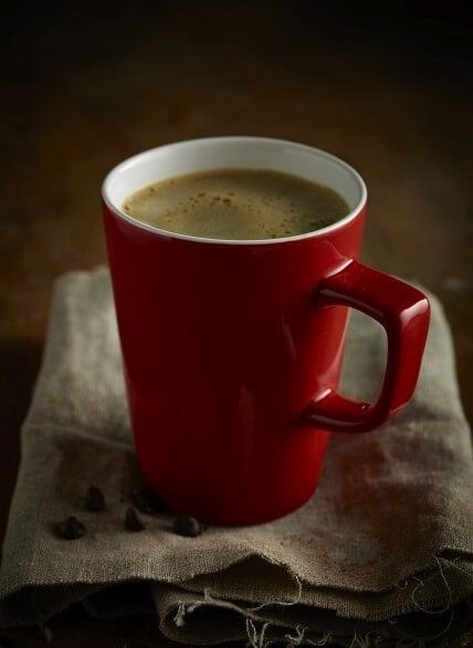 GenWare Porcelain Latte Mugs - 340ml - Red