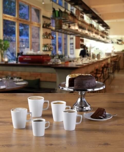 GenWare Porcelain Latte Mugs - 340ml - White