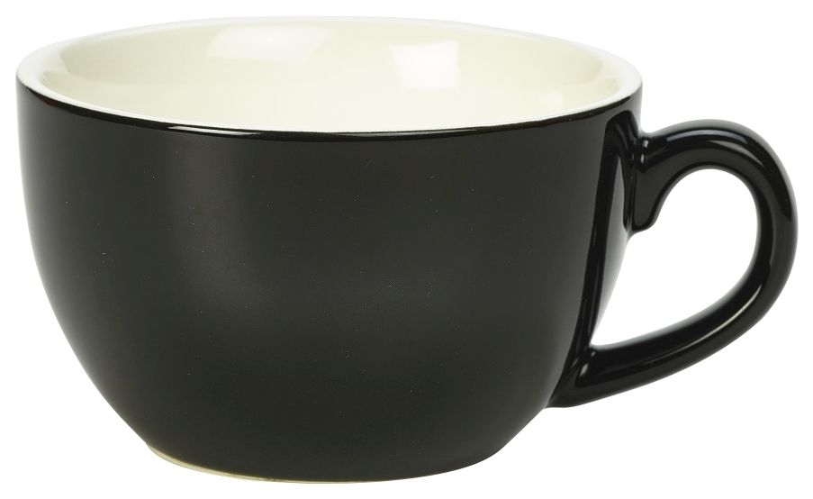 GenWare Porcelain Bowl Shaped Cups - 175ml - Black