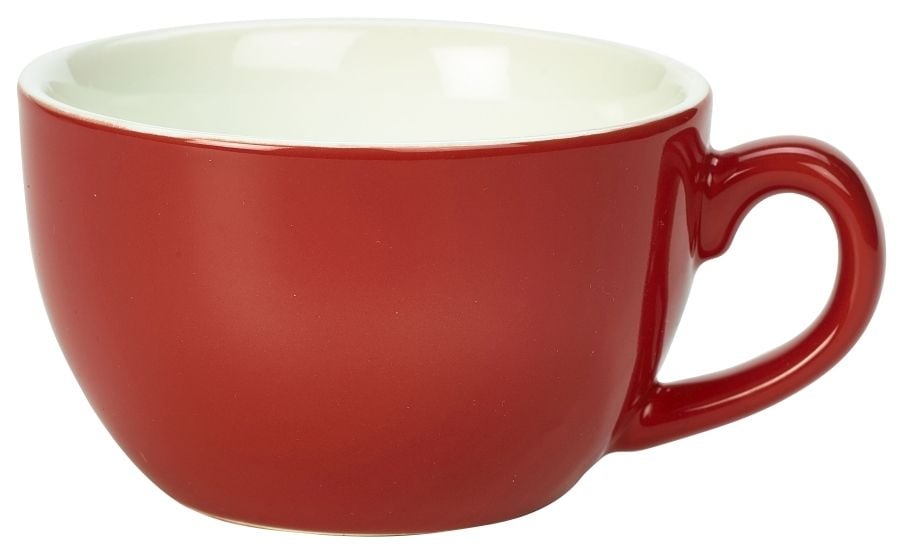 GenWare Porcelain Bowl Shaped Cups - 175ml - Red