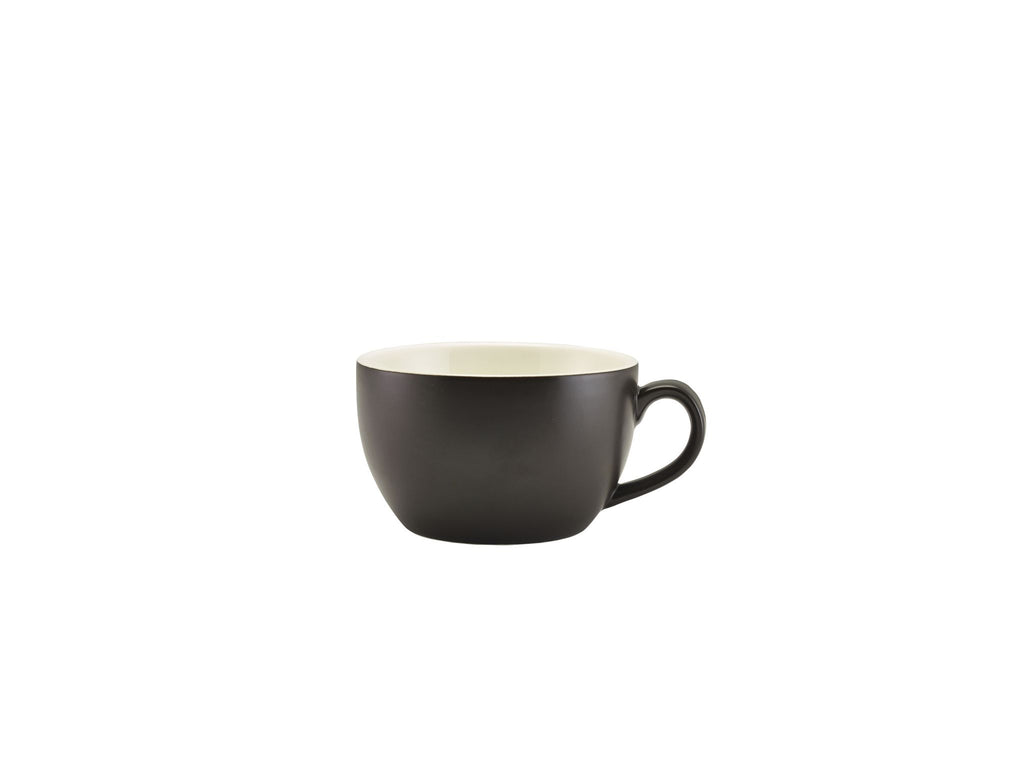 GenWare Porcelain Bowl Shaped Cups - 250ml - Matt Black