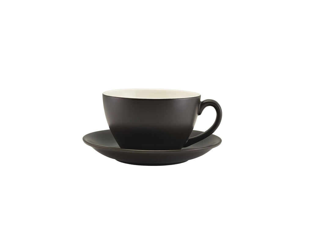 GenWare Porcelain Bowl Shaped Cups - 340ml - Matt Black