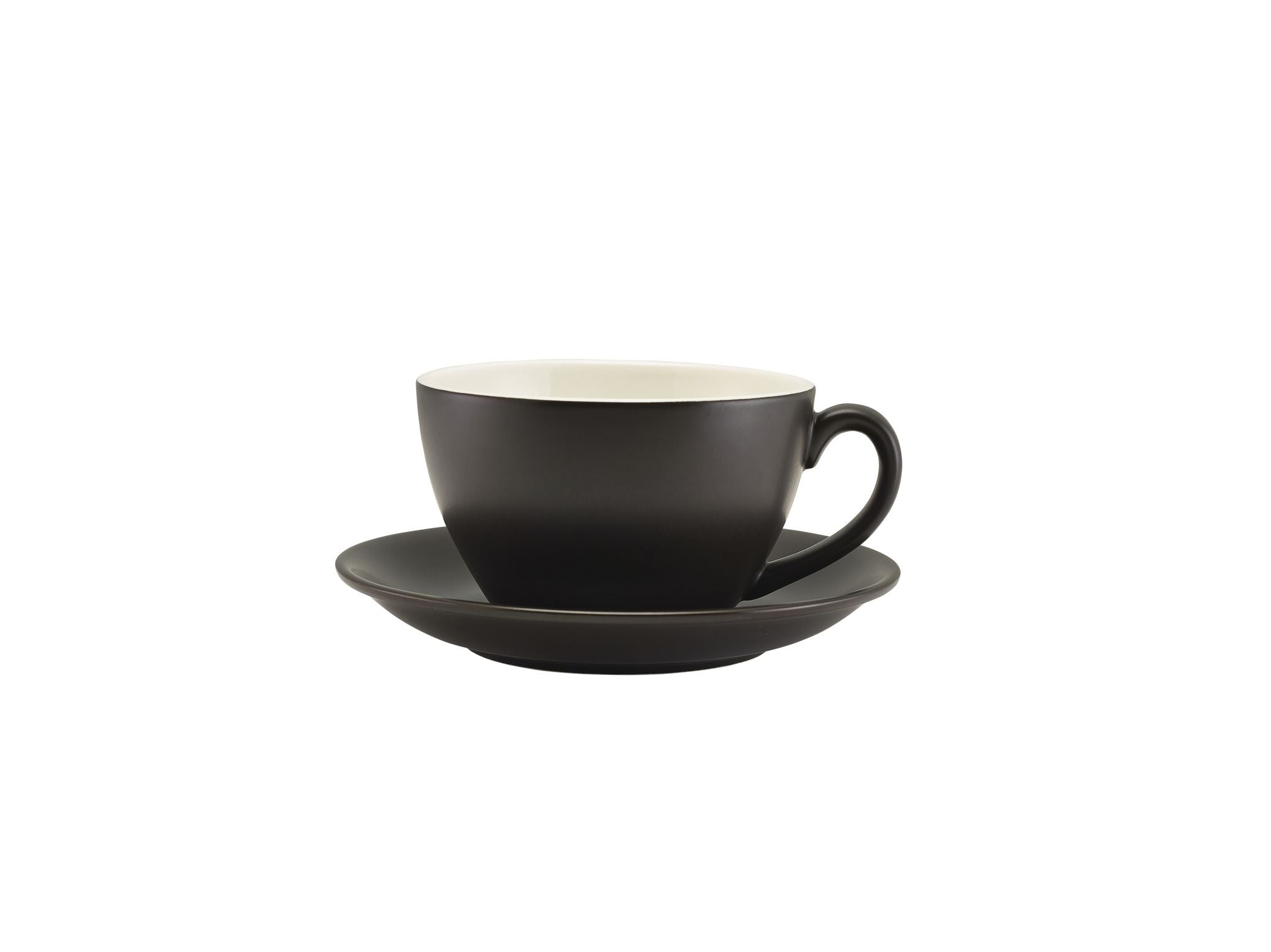 GenWare Porcelain Bowl Shaped Cups - 340ml - Matt Black