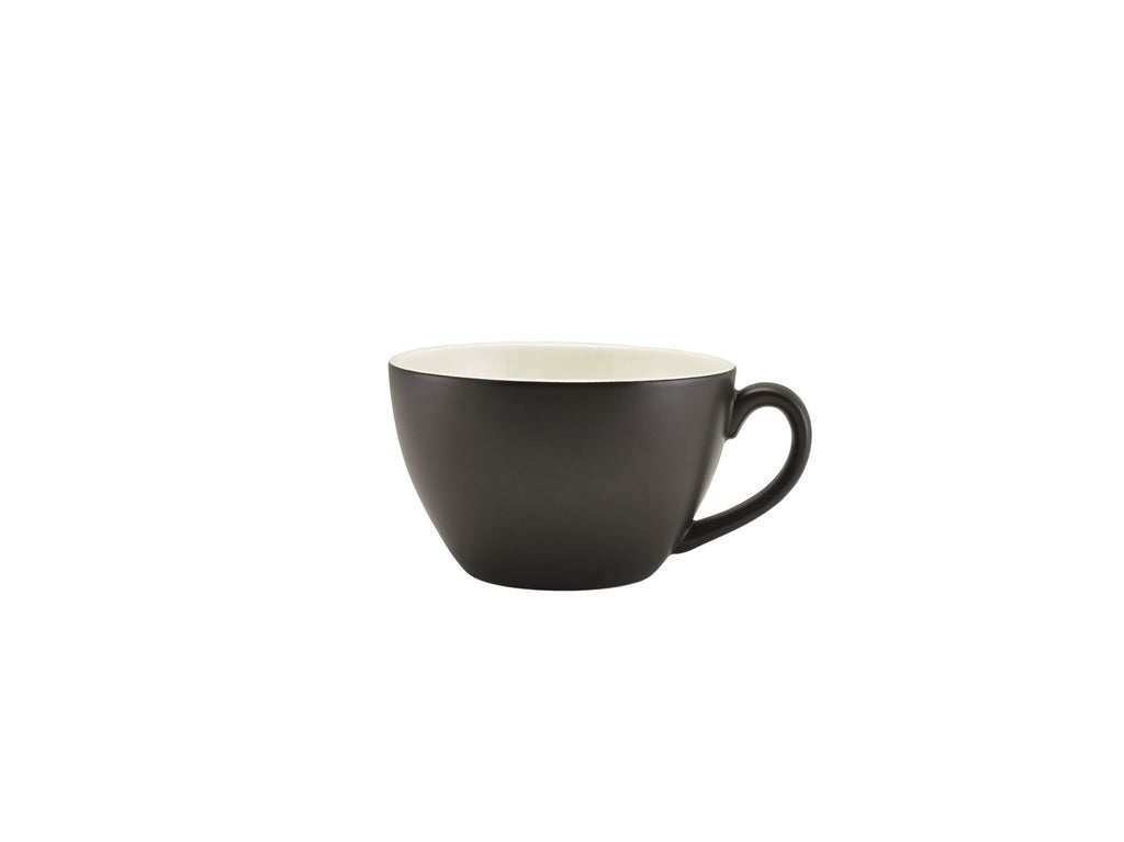 GenWare Porcelain Bowl Shaped Cups - 340ml - Matt Black