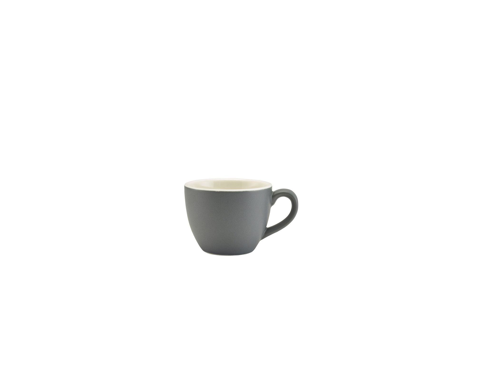 GenWare Porcelain Bowl Shaped Cups - 90ml - Matt Grey