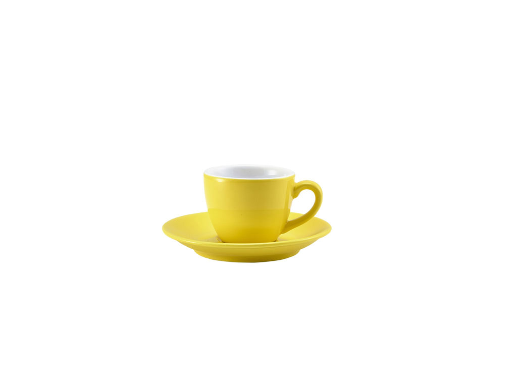 GenWare Porcelain Bowl Shaped Cups - 90ml - Yellow
