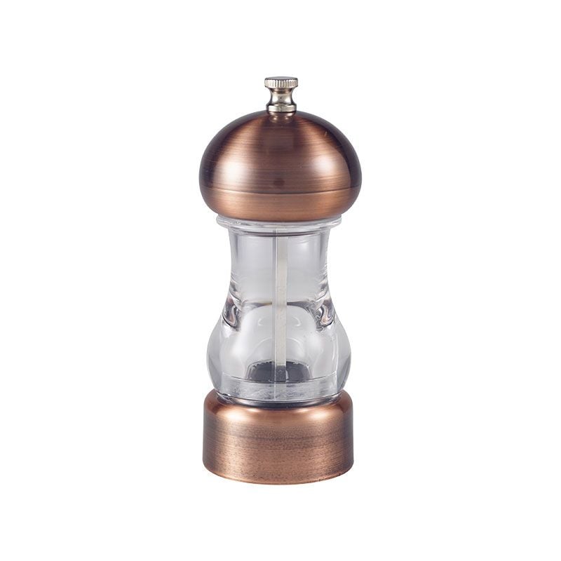 Genware Antique Copper Top Salt / Pepper Grinder - 14cm