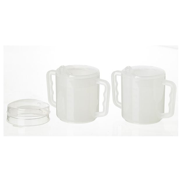 Homecraft Two Handled Mug and Lids - 270ml