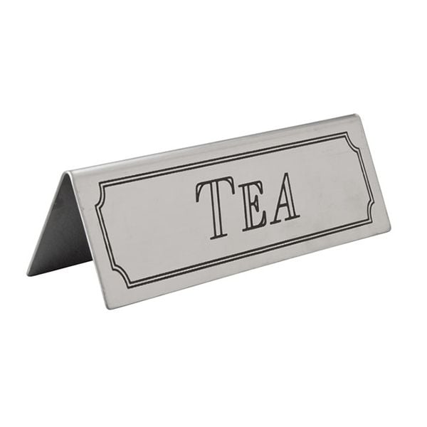 Stainless Steel Tea Sign