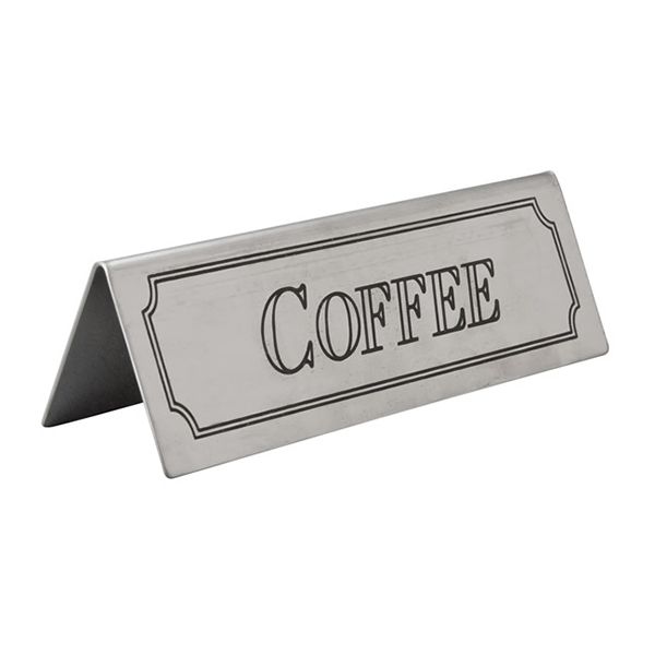 Stainless Steel Coffee Sign