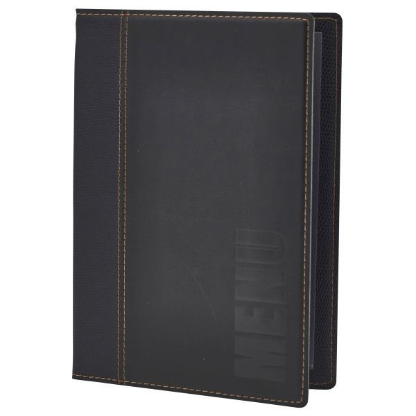 GenWare Contemporary 4 Page Menu Holder - A5 - Black