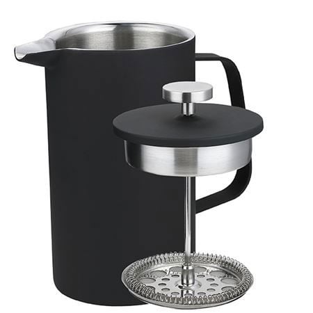 Sunnex Stainless Steel Cafetiere - 350ml - Black