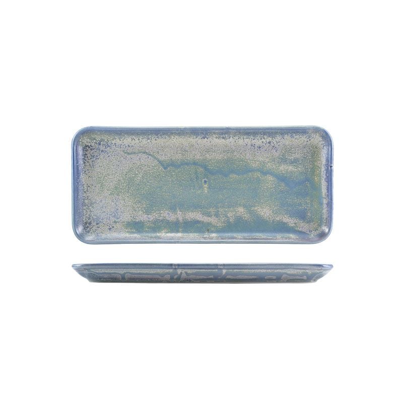 GenWare Terra Porcelain Narrow Rectangular Plates - 36cm - Seafoam