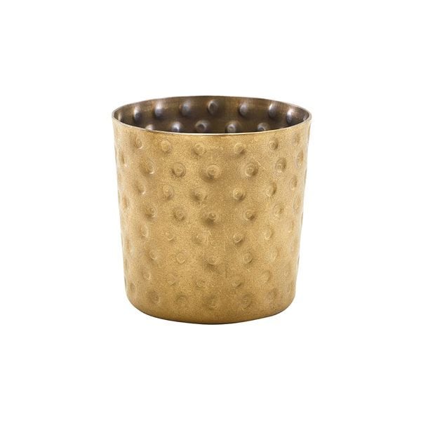 GenWare Vintage Steel Hammered Serving Cups - Gold