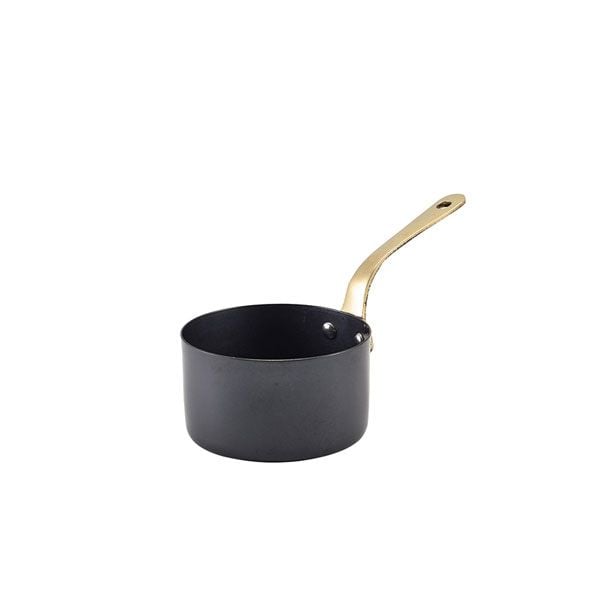 GenWare Vintage Steel Mini Sauce Pans - 9cm x 5.25cm - Black