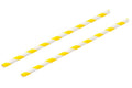 Paper Straws - 20cm - Yellow / White