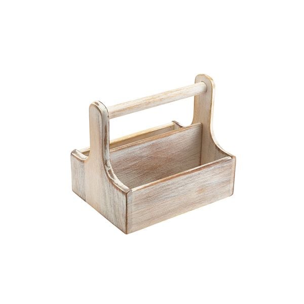GenWare Wooden Table Caddy - White Wash