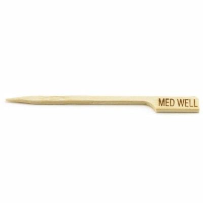 Bamboo Steak Picks - 3.5" - Medium Well