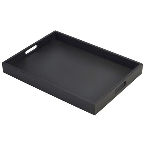 Acacia Wood Butlers Tray - Medium - Black