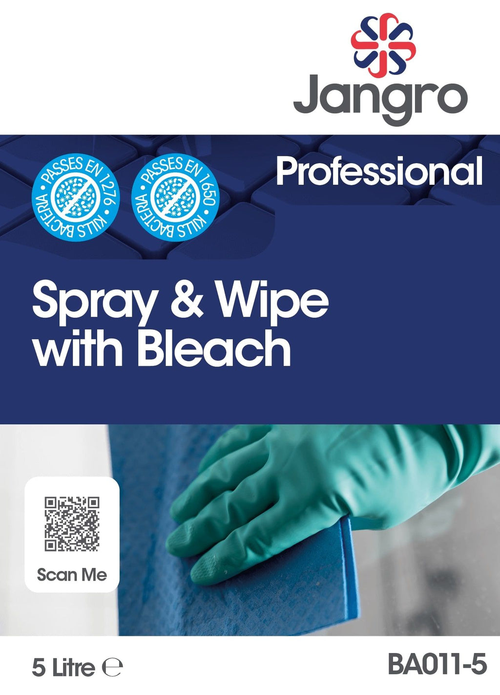 Jangro Spray & Wipe with Bleach - 5L