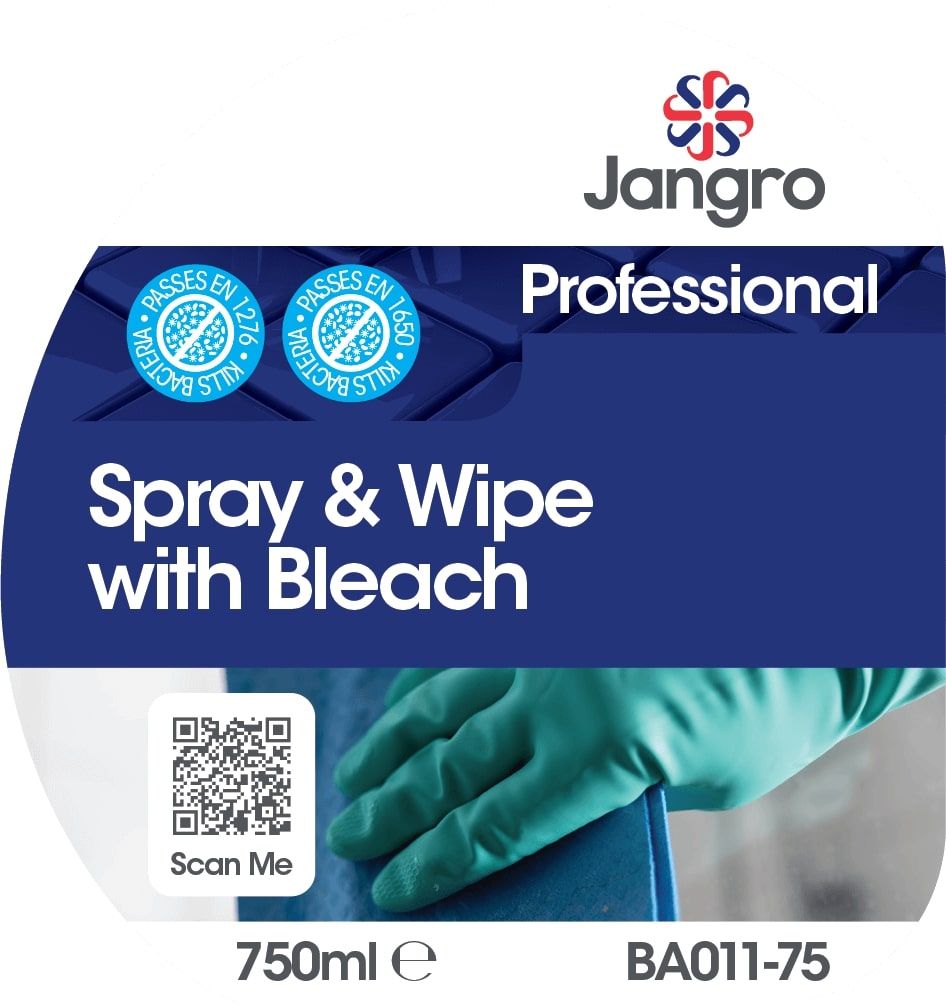 Jangro Spray & Wipe with Bleach - 750ml